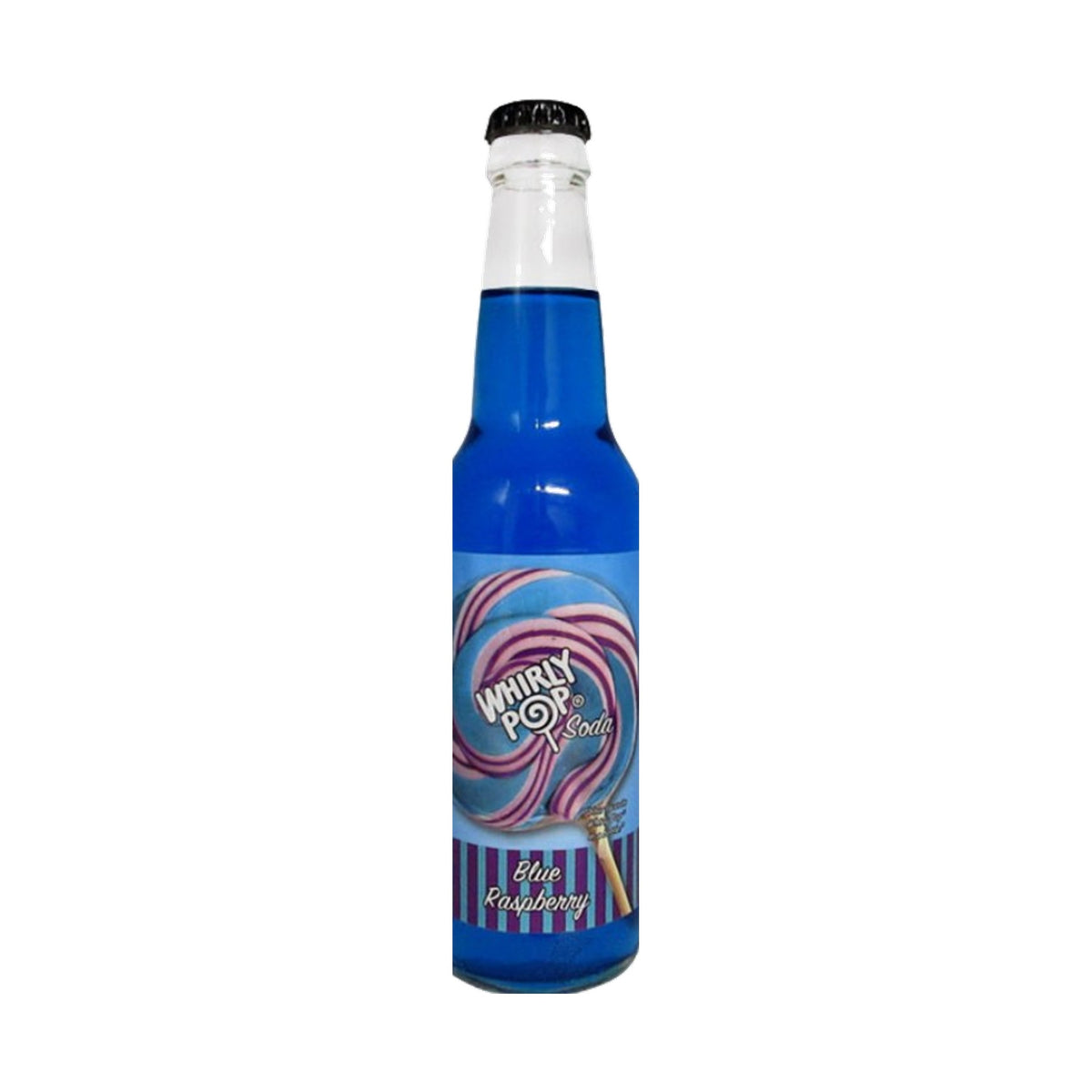 Whirly Pop Blue Raspberry soda bottle