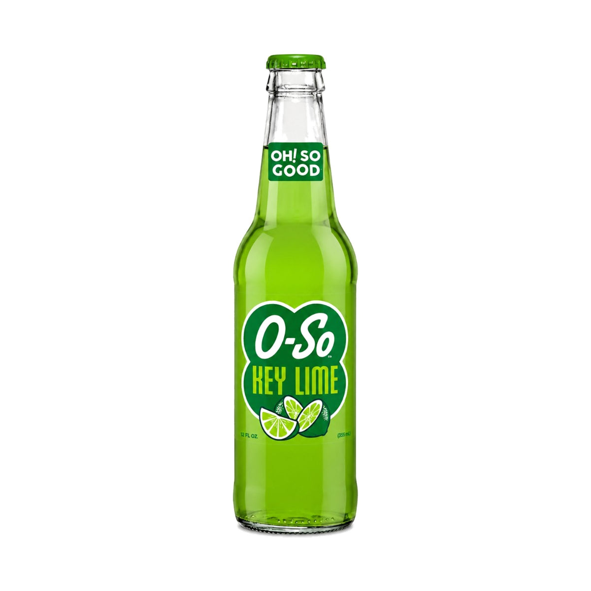 O-SO Key Lime Soda bottle