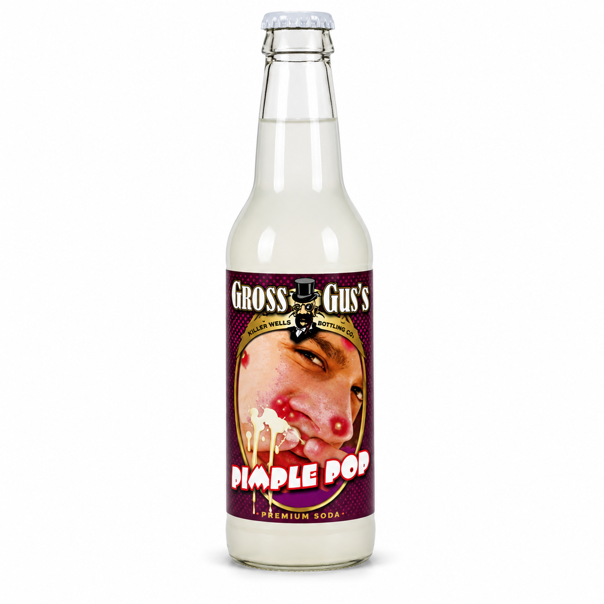 Rocket Fizz Gross Gus - Pimple Pop Soda (marshmallow) bottle
