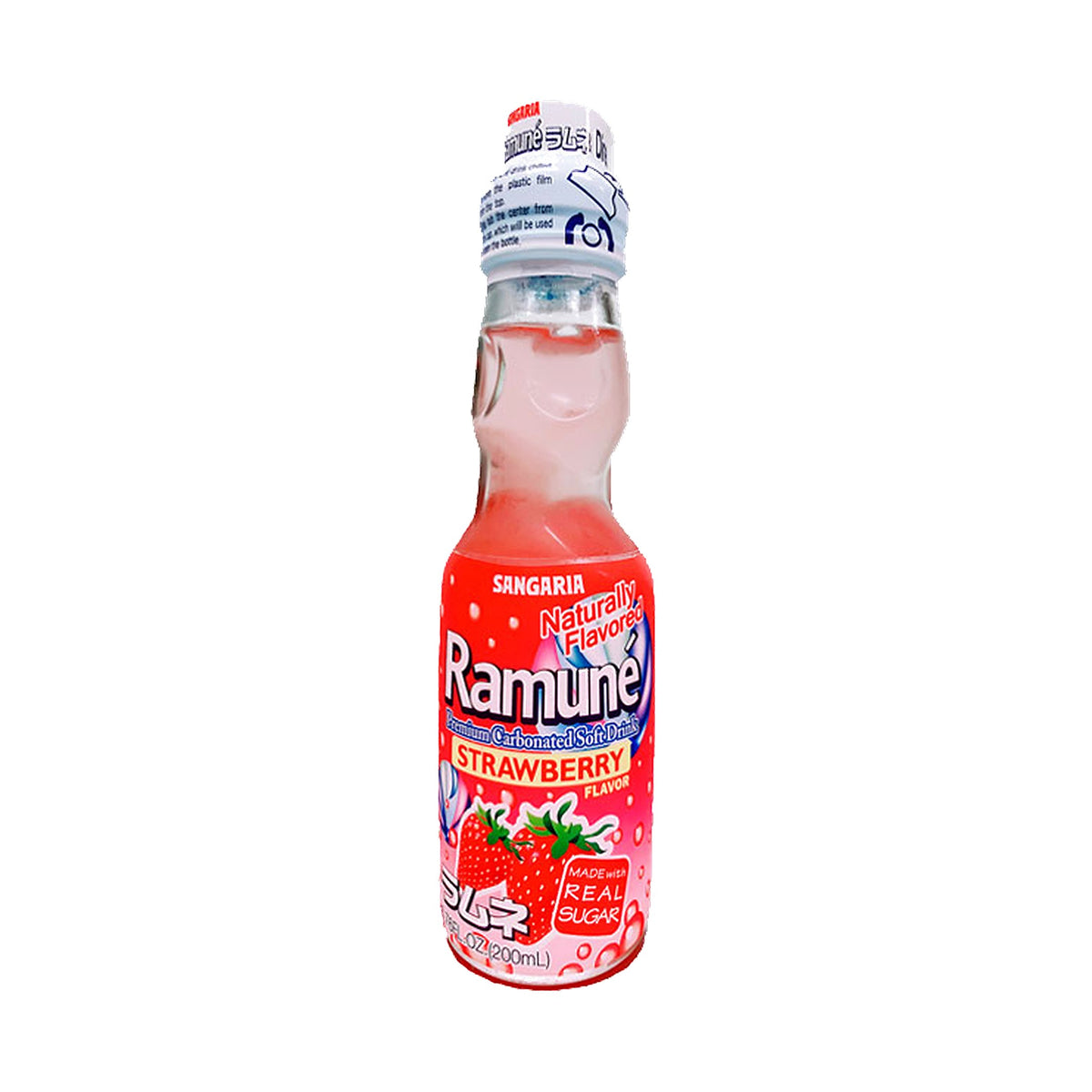 Sangaria Ramune Strawberry bottle