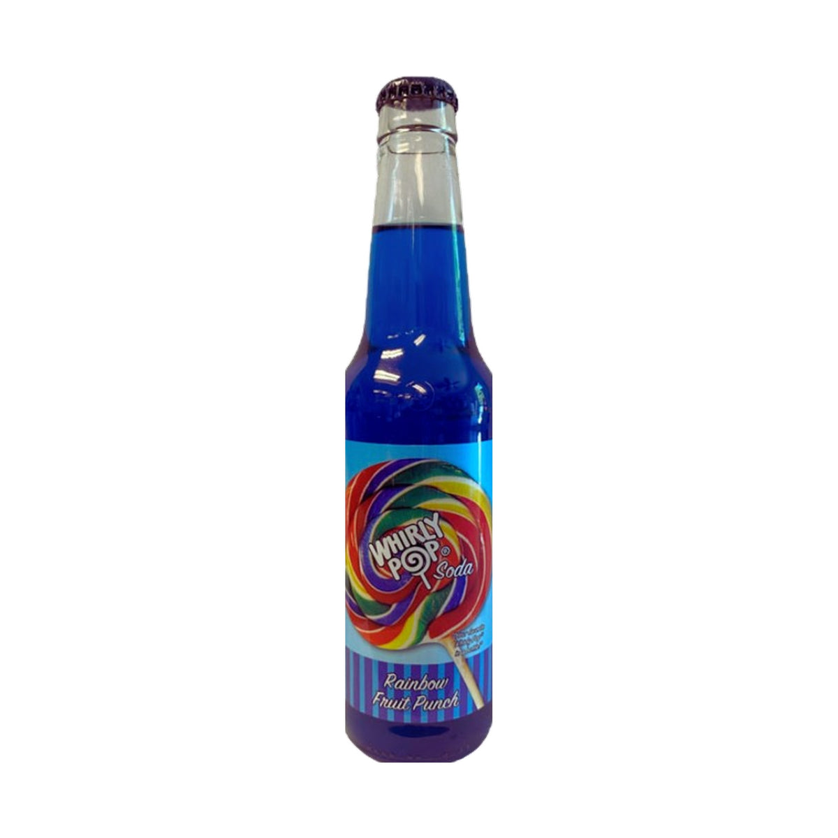 Whirly Pop Rainbow Fruit Punch soda bottle