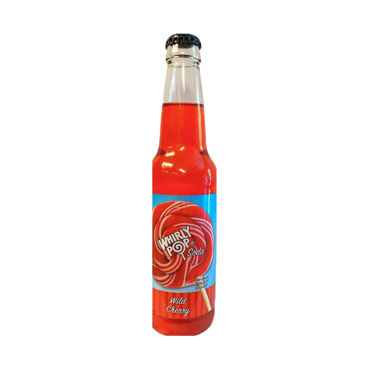 Whirly Pop Wild Cherry soda bottle