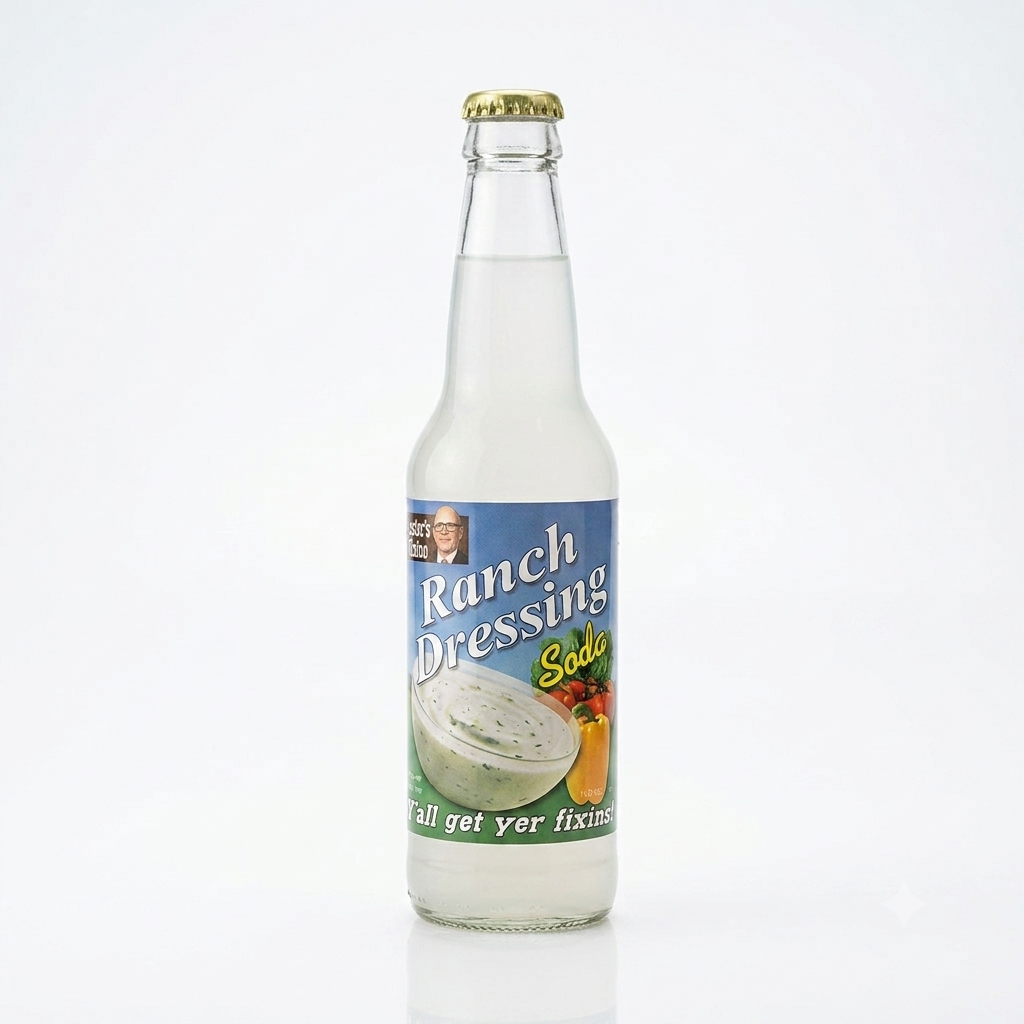 Lester's Fixins Ranch Dressing Soda bottle