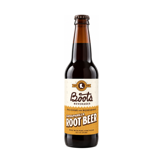 Boots Beverages Sarsaparilla Root Beer bottle