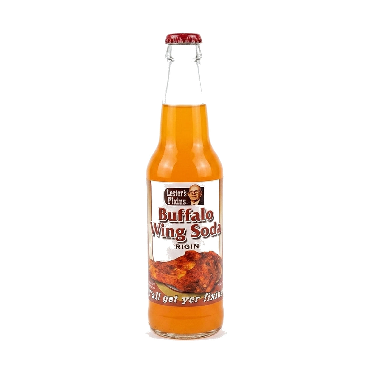 Lester's Fixins Buffalo Wing Soda bottle