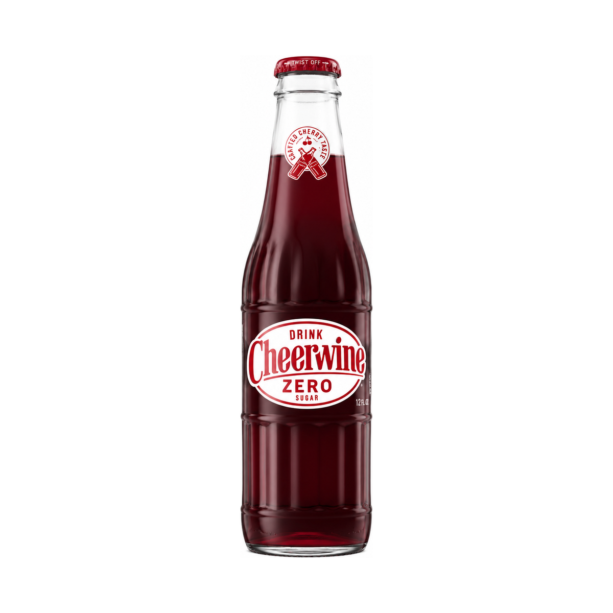 Cheerwine Zero Sugar Soda bottle