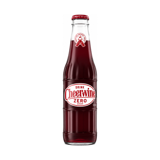 Cheerwine Zero Sugar Soda bottle