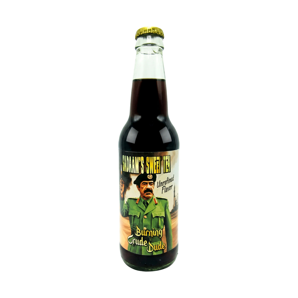 Rocket Fizz Saddam's Sweet Tea soda bottle