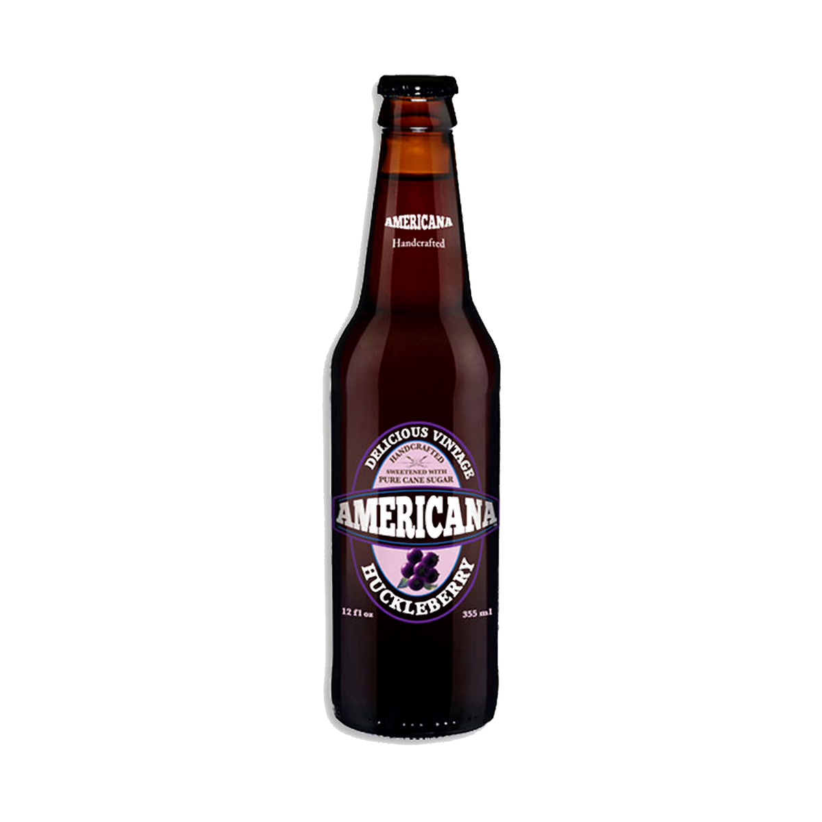 Americana Huckleberry Soda bottle