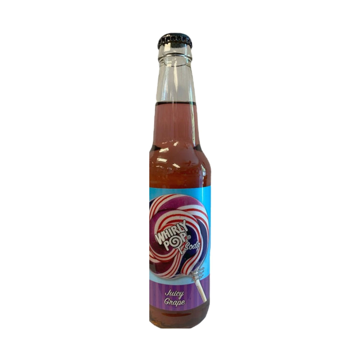 Whirly Pop Juicy Grape soda bottle