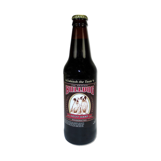 Bulldog Root Beer bottle
