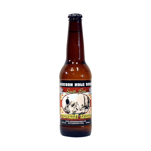 Jackson Hole South Fork Strawberry Rhubarb Soda bottle