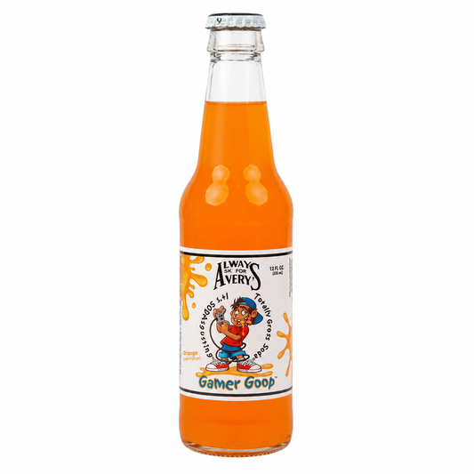 Avery's Gamer Goop Soda bottle