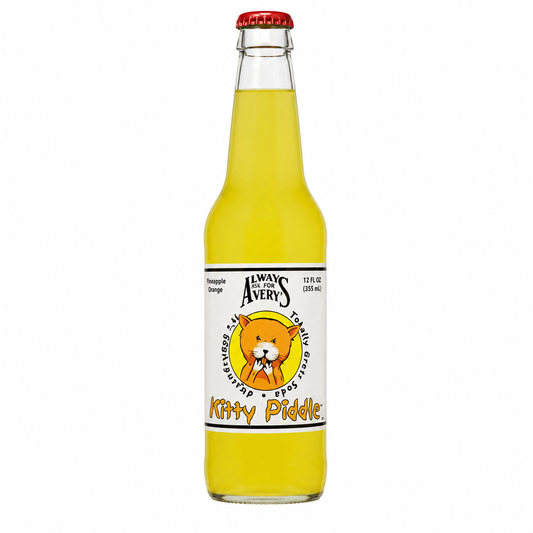 Avery's Kitty Piddle Soda bottle