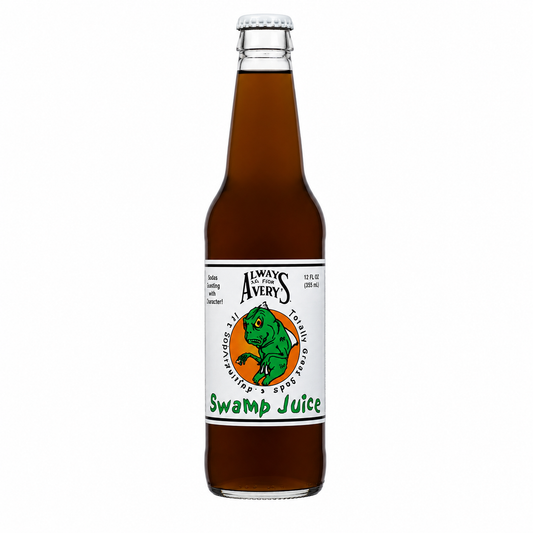 Avery's Swamp Juice Soda bottle