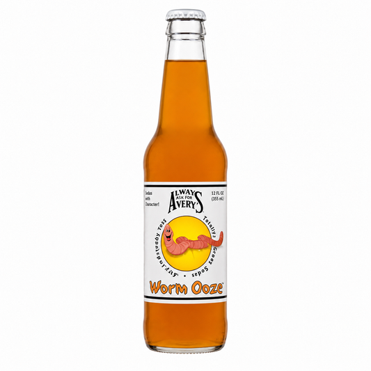 Avery's Worm Ooze Soda bottle