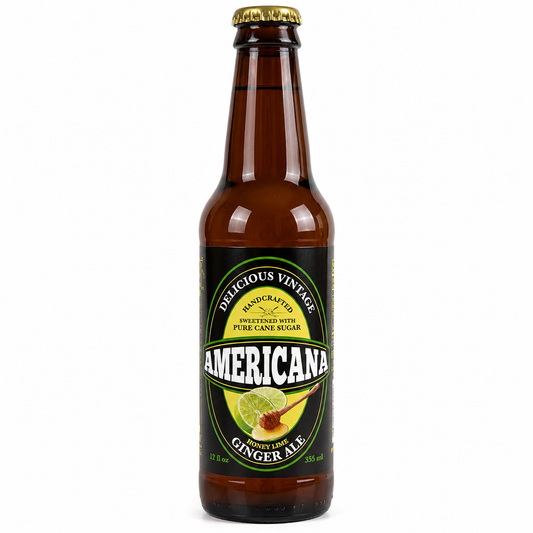 Americana Honey Lime Ginger Soda bottle