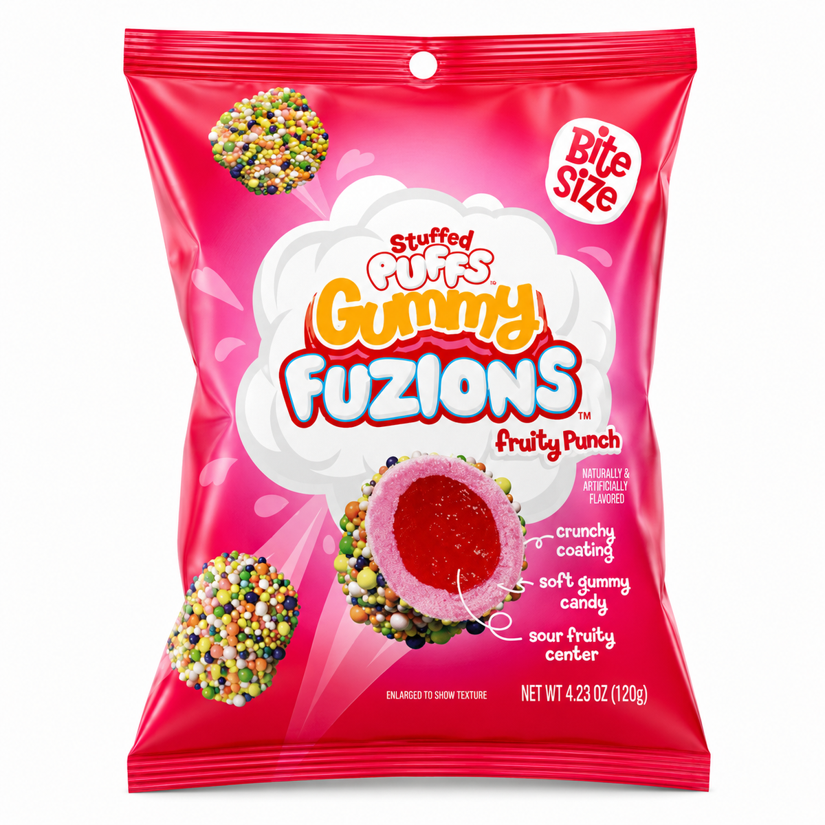 Stuffed Puffs Gummy Fuzions Fruity Punch