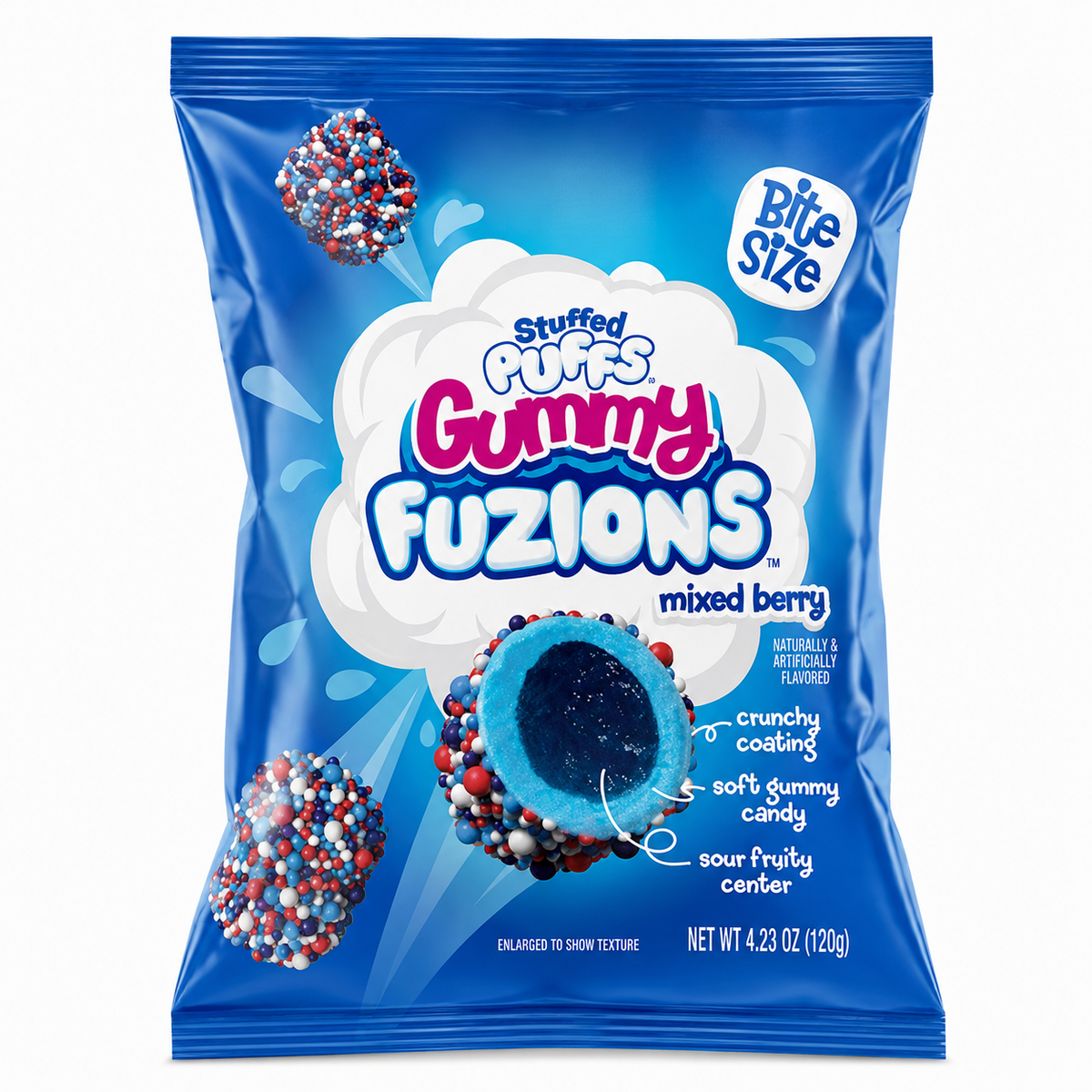 Stuffed Puffs Gummy Fuzions Mixed Berry
