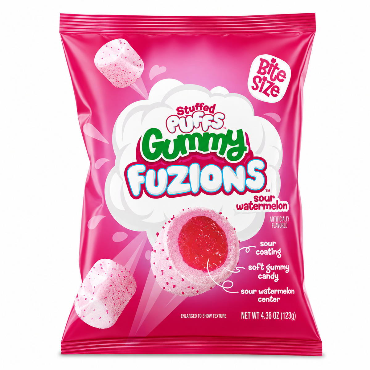 Stuffed Puffs Gummy Fuzions Sour Watermelon