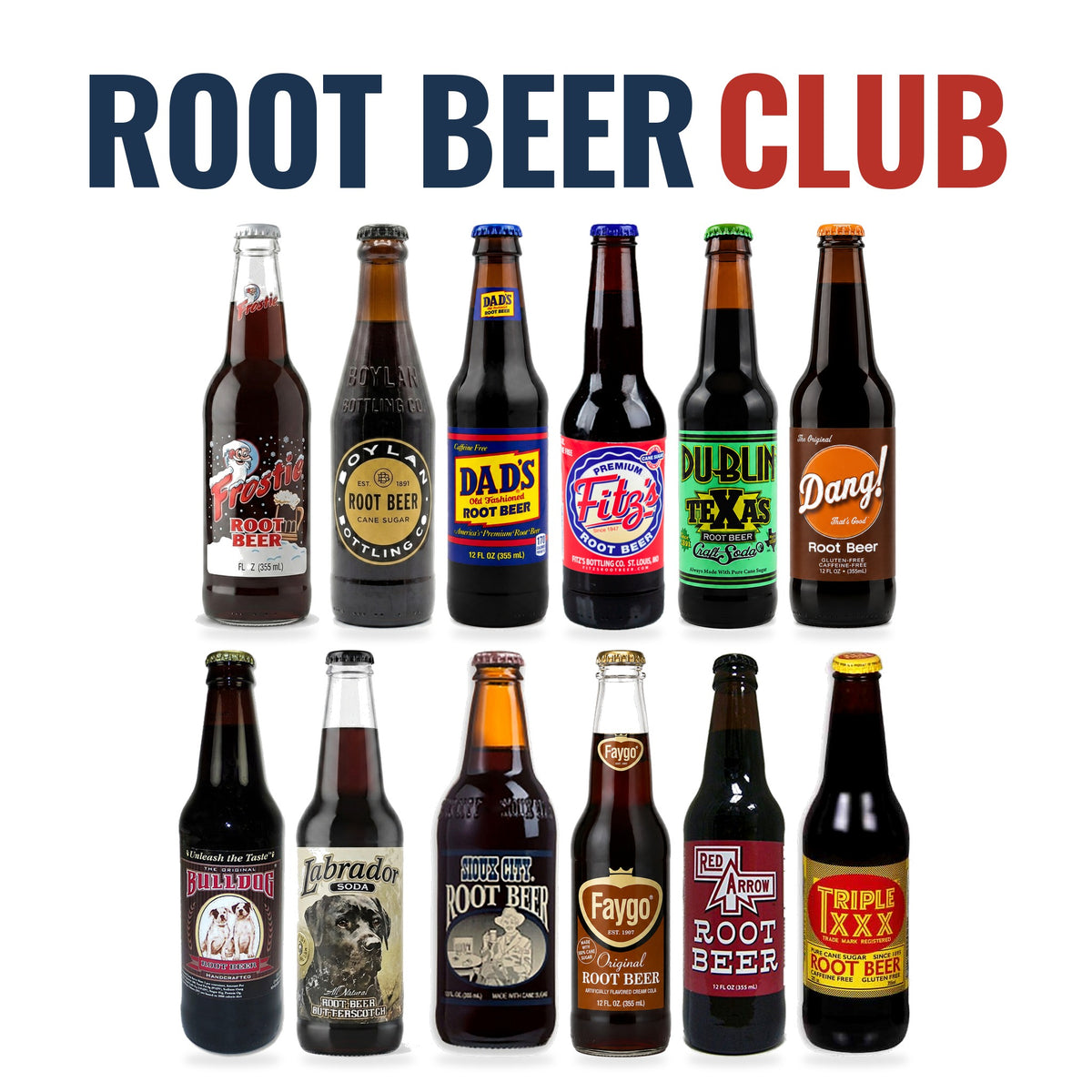 Root Beer Club example bottles