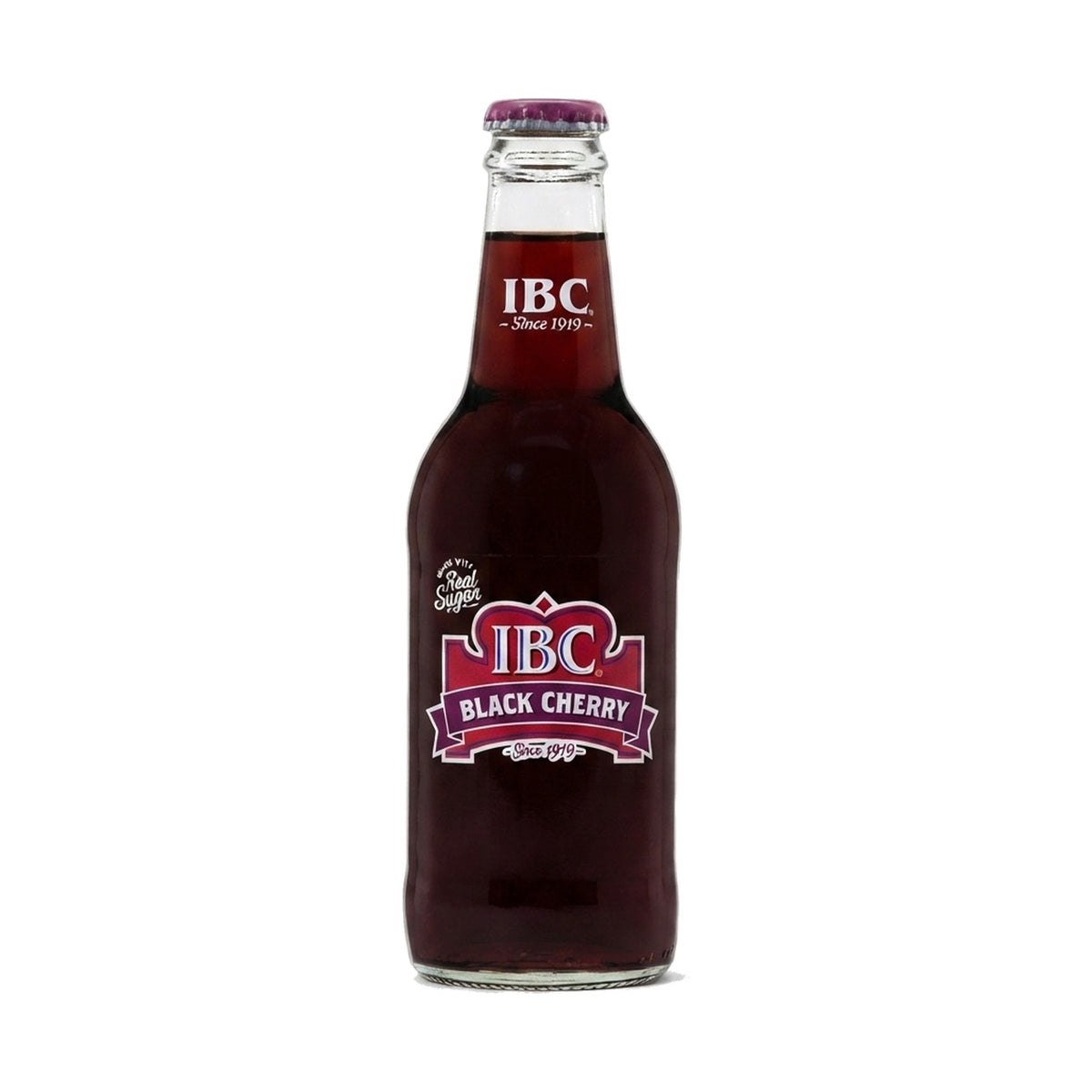 IBC Black Cherry Soda bottle