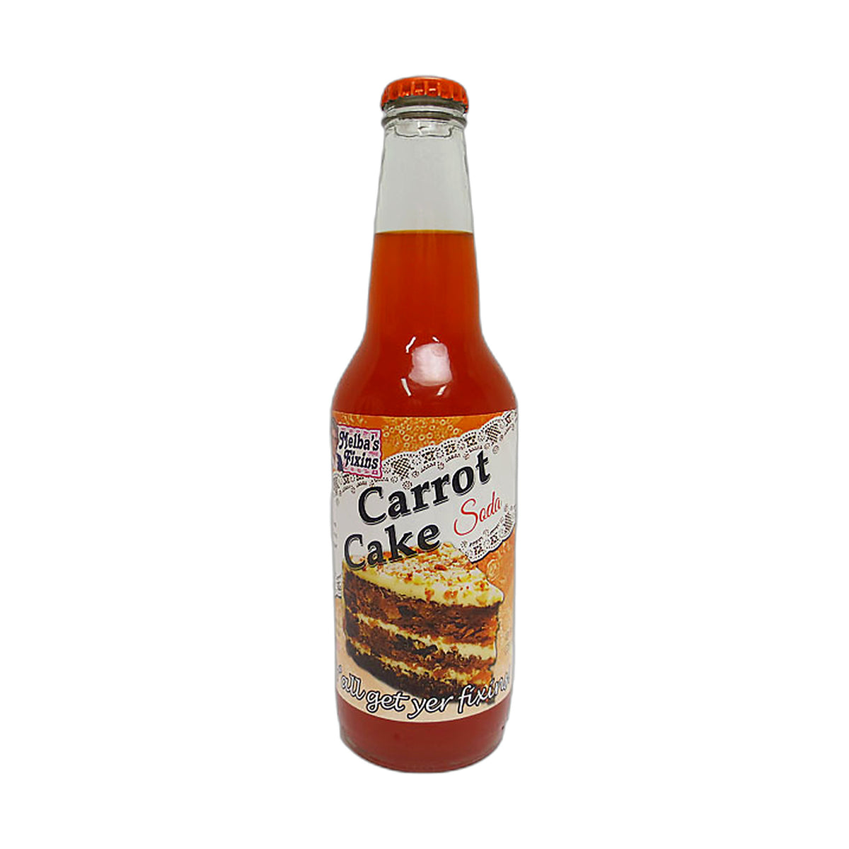 Melba's Fixins Carrot Cake Soda bottle