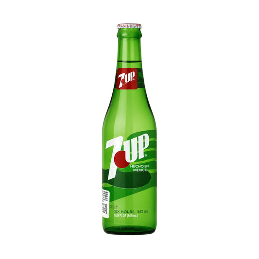 Mexican 7UP glass bottle