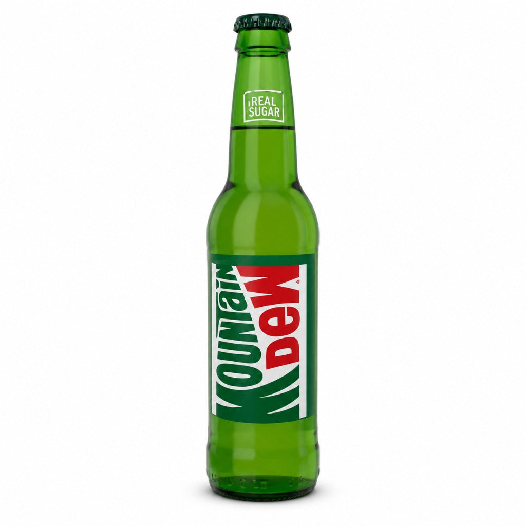 Mountain Dew glass bottle