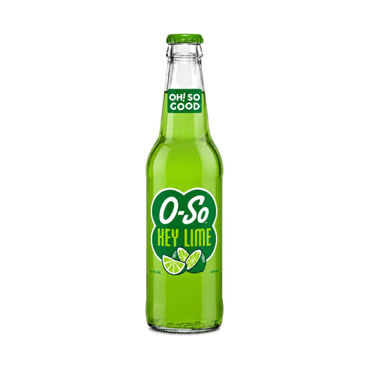 O-SO Key Lime Soda bottle