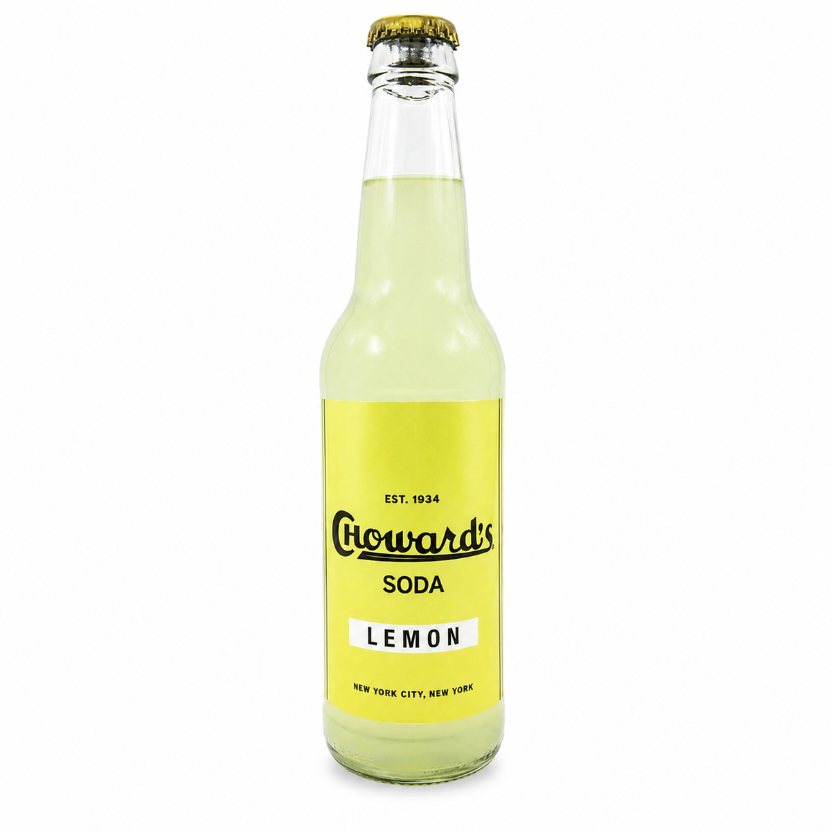 Rocket Fizz Chowards Lemon Soda bottle