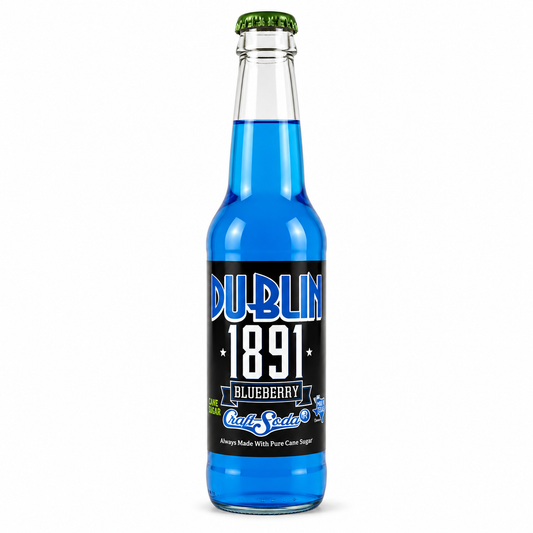 Dublin 1891 Texas Blueberry Soda bottle