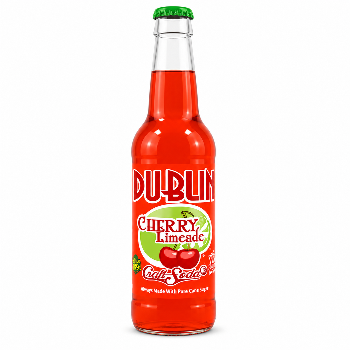 Dublin Cherry Limeade Soda bottle