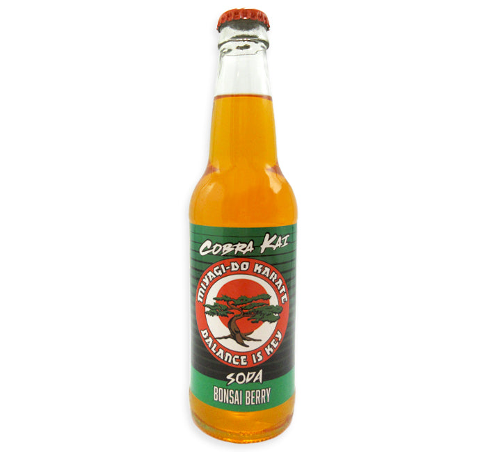 Rocket Fizz Cobra Kai Bonsai Berry Soda bottle