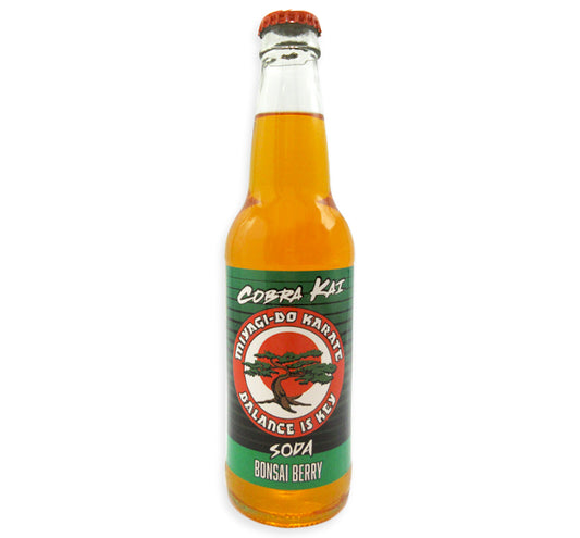 Rocket Fizz Cobra Kai Bonsai Berry Soda bottle