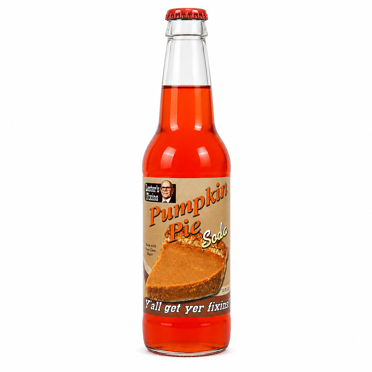 Lester's Fixins Pumpkin Pie Soda bottle
