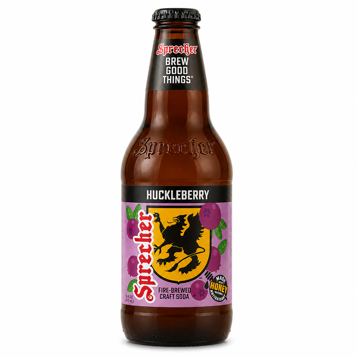 Sprecher Huckleberry Soda bottle