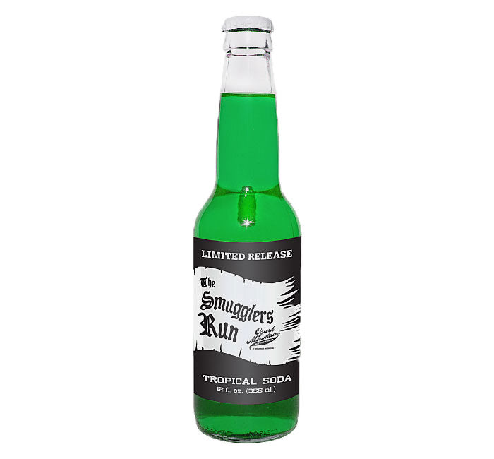 Rocket Fizz Ozark Mountain Soda - the Smugglers Run - Tropical bottle