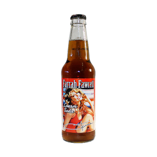 Rocket Fizz Farrah Fawcett Cream Soda bottle