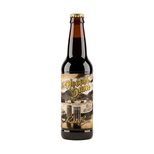 Rocket Fizz Hoover Dam Root Beer Soda bottle