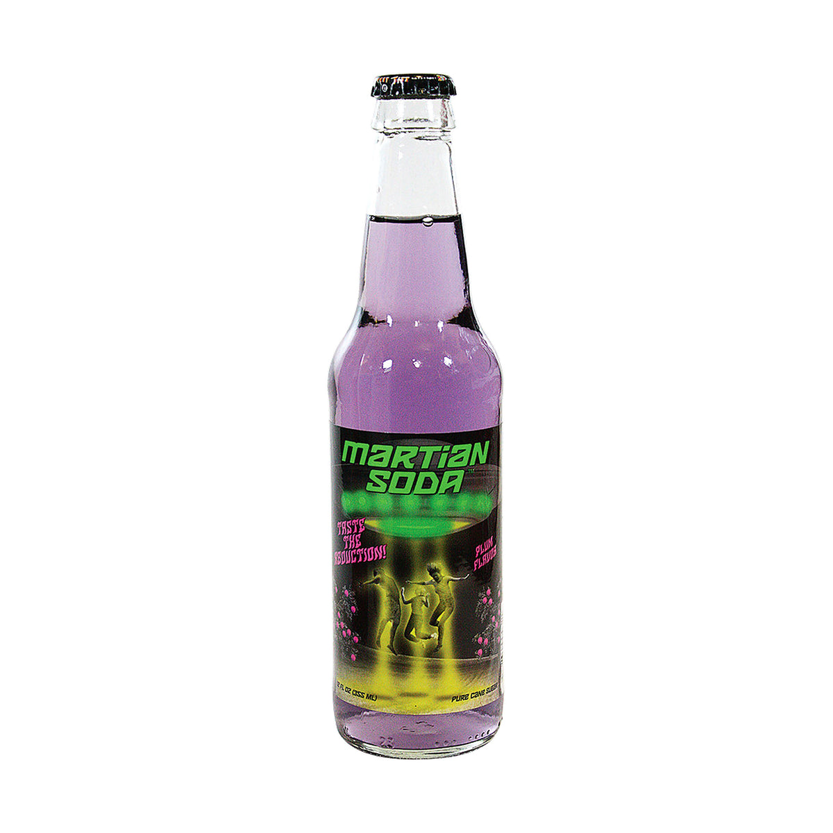 Rocket Fizz Martian Abduction Plum Soda bottle