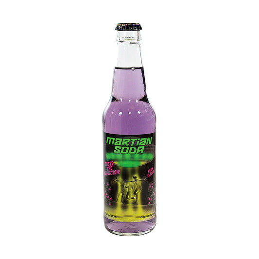 Rocket Fizz Martian Abduction Plum Soda bottle