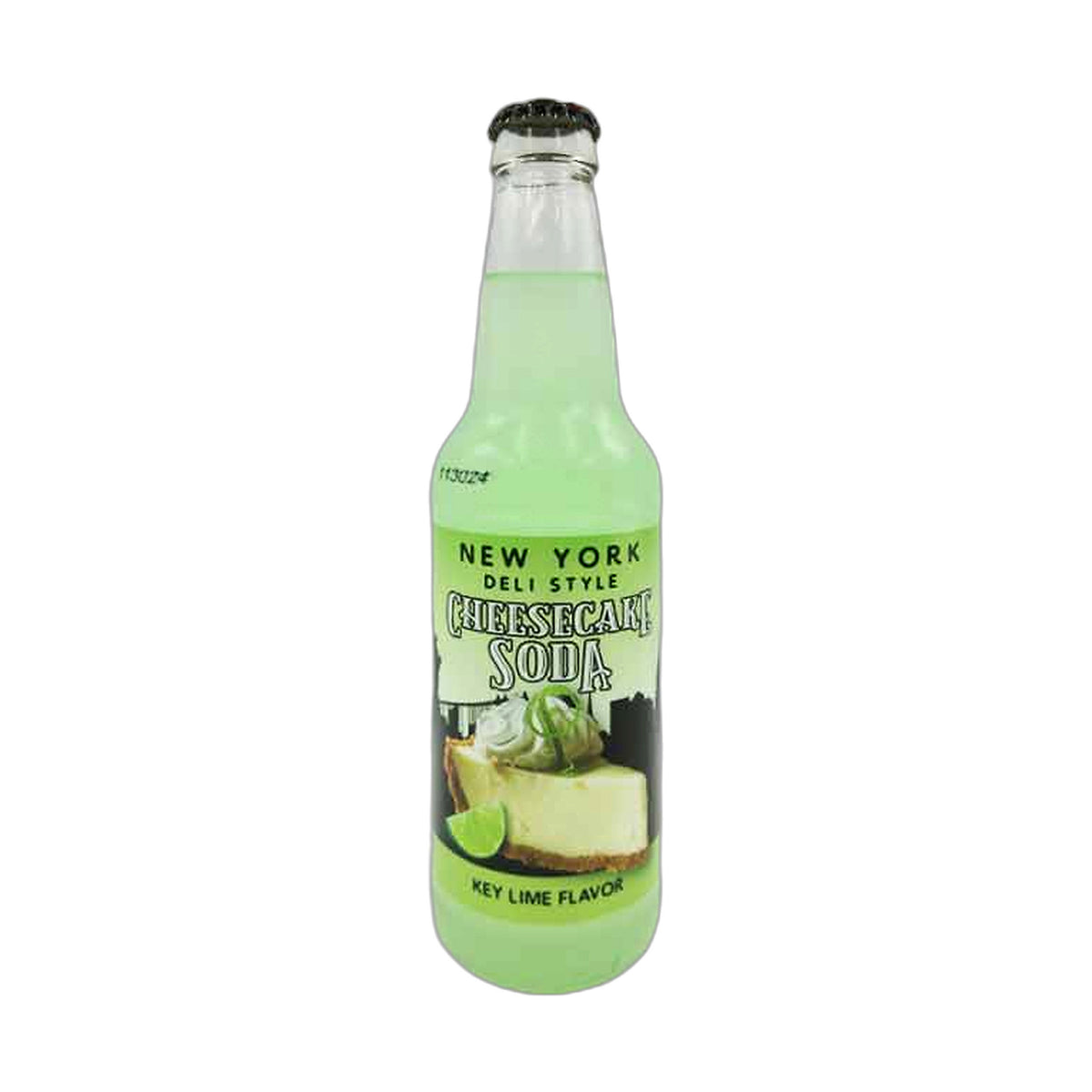 Rocket Fizz New York Deli Style Key Lime Cheesecake Soda bottle
