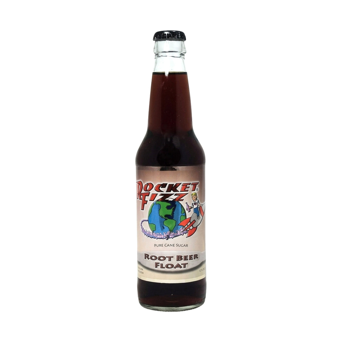 Rocket Fizz Root Beer Float Soda bottle