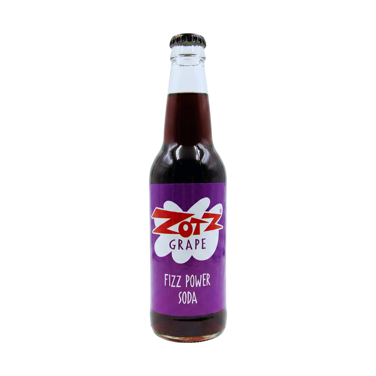 Rocket Fizz Zotz Grape Soda bottle